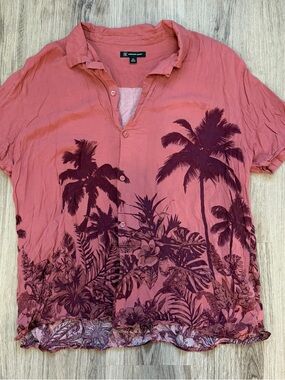 INC International Concepts Dusty Coral Button-Up Shirt